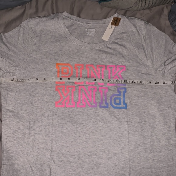 Victoria’s Secret PINK Heather Grey Pink Neon Bubble Gradient Size XL - Picture 12 of 13